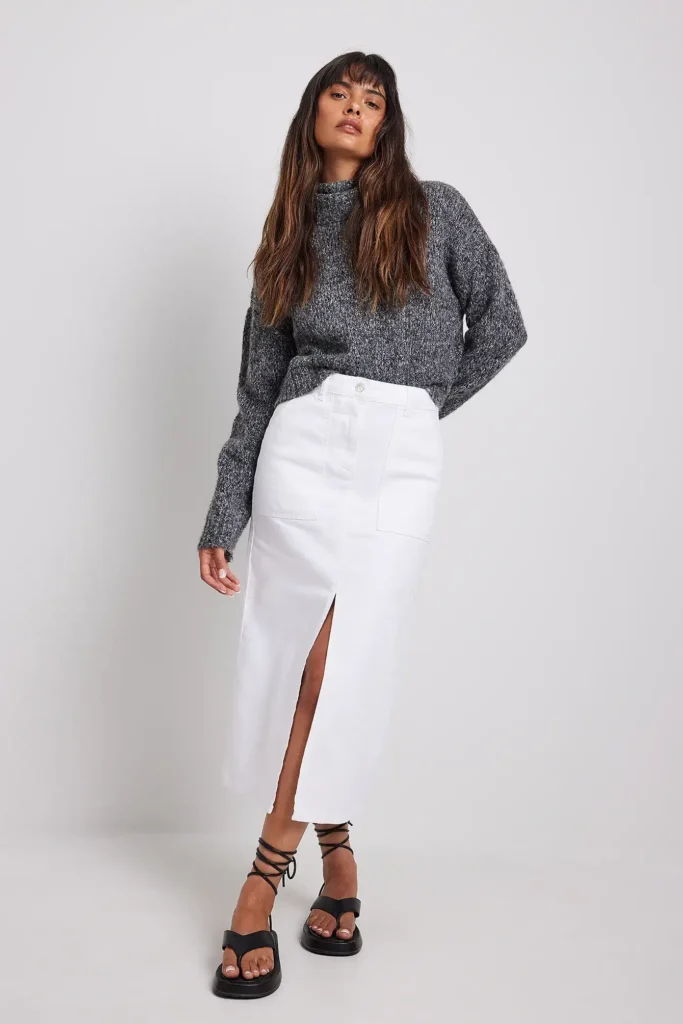 Denim split skirt II